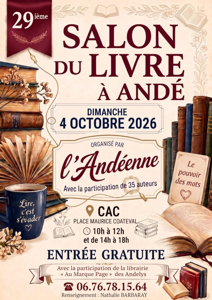 salon du livre d'ANDE du 04 octobre 2026